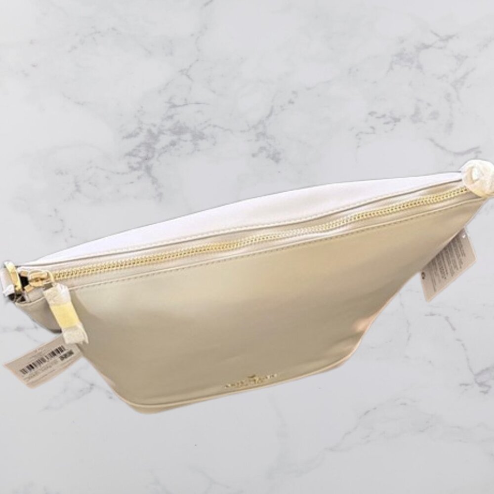 NWT Kate Spade New York Chelsea Large Duffle Crossbody Platinum Grey - Picture 7 of 13